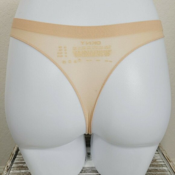 DKNY Thong Panty 576070 Nude Discontinued Second Skin Donna Karan NY VHTF Sm/Med - Picture 9 of 10